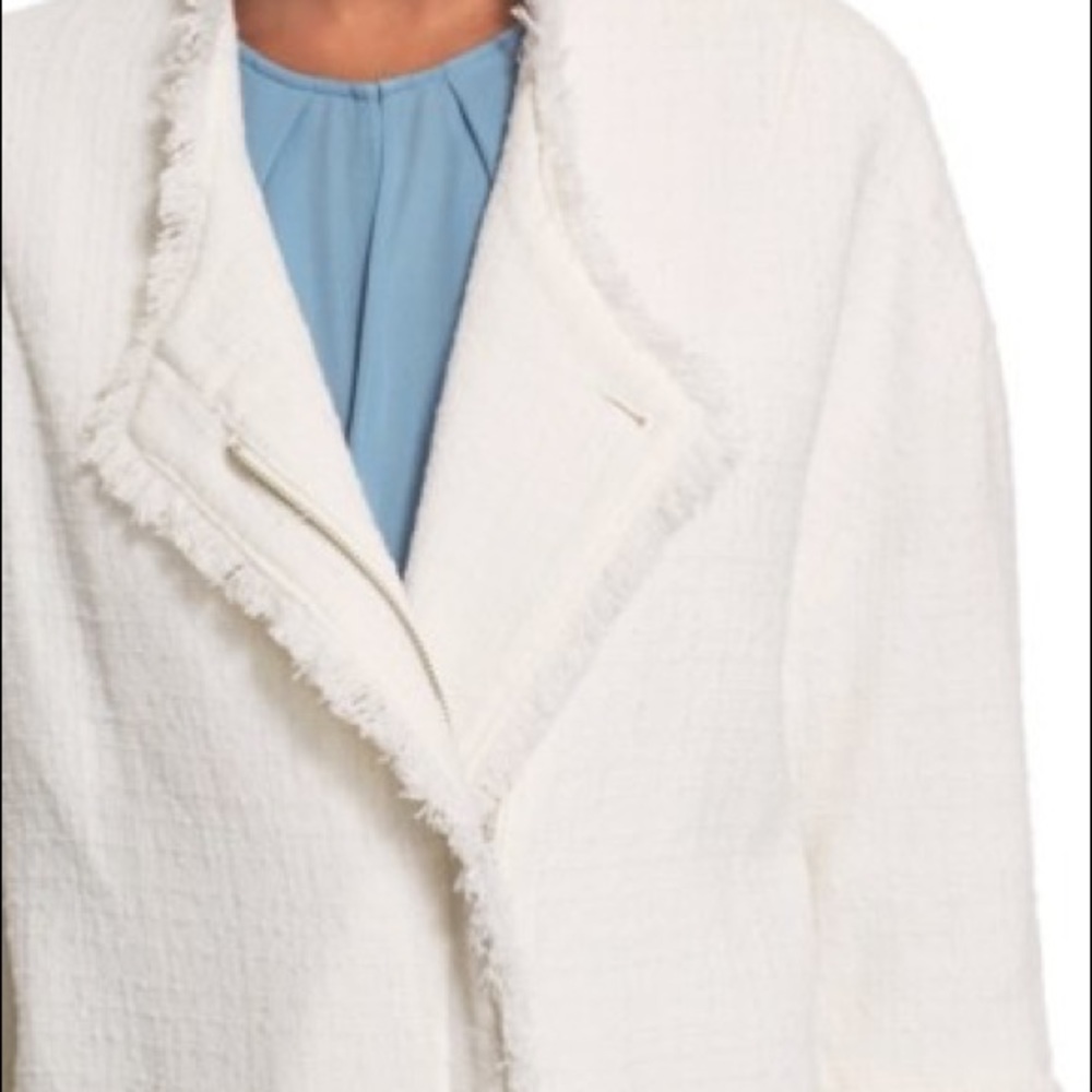 Joie Emanuelle Fringe Trim Jacket XS Petite Plus - Picture 4 of 7